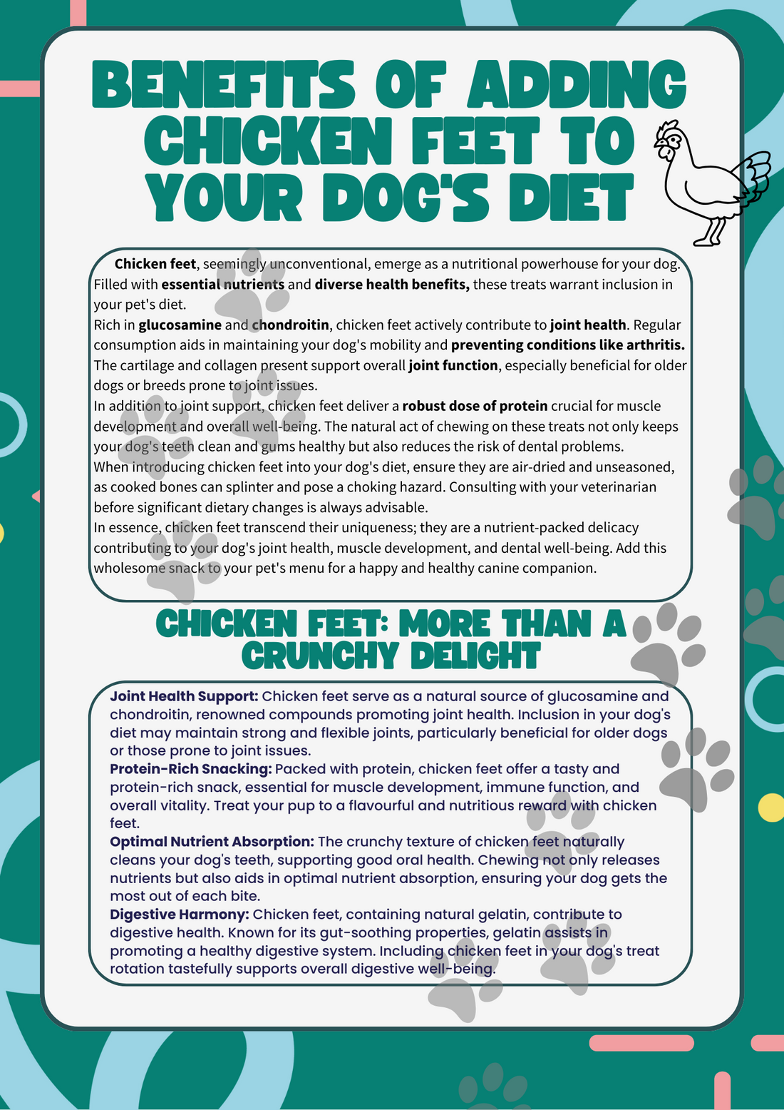 Benefits of Adding Chicken Feet to Your Dog's Diet